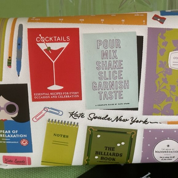 KATE SPADE PAGE TURNER CARD CASE TRIFOLD WALLET:NWT CREAM/MULTI - Picture 3 of 13